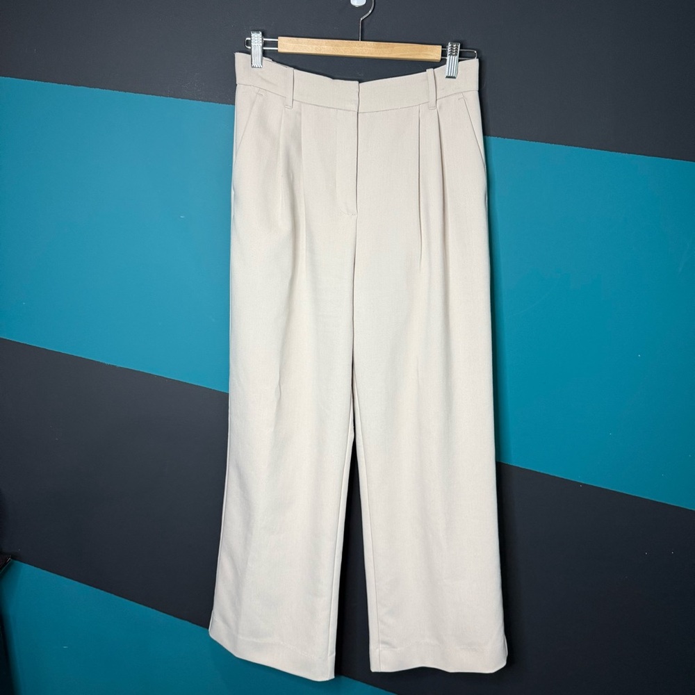 Abercrombie & Fitch Cream Wide Leg Pants